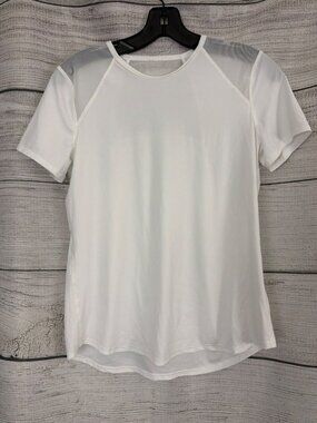 Lululemon White Sculpt Short-Sleeve Shirt